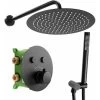 Concealed Thermostatic Shower Set Rea Lungo Miler Black + Box -Comfort Bathroom Store 87084454 1