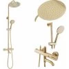Thermostatic Shower Set Rea Lungo Gold -Comfort Bathroom Store 87084576 1