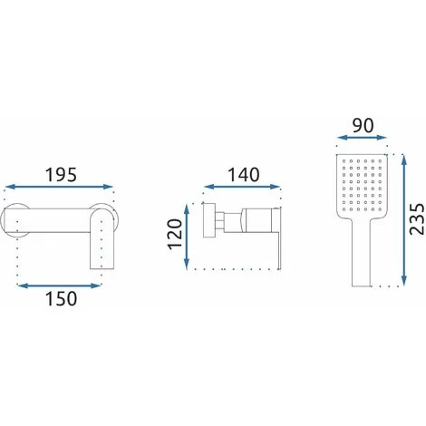 Shower Faucet Rea Storm Gold 7 Shower Faucet Rea Storm Gold - Image 5
