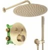 Concealed Thermostatic Shower Set Rea Lungo Miler Brush Gold + Box 2 Concealed Thermostatic Shower Set Rea Lungo Miler Brush Gold + Box -Comfort Bathroom Store 87084886 1