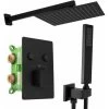 Concealed Thermostatic Shower Set Rea Fenix Davis Black + Box -Comfort Bathroom Store 87084935 1
