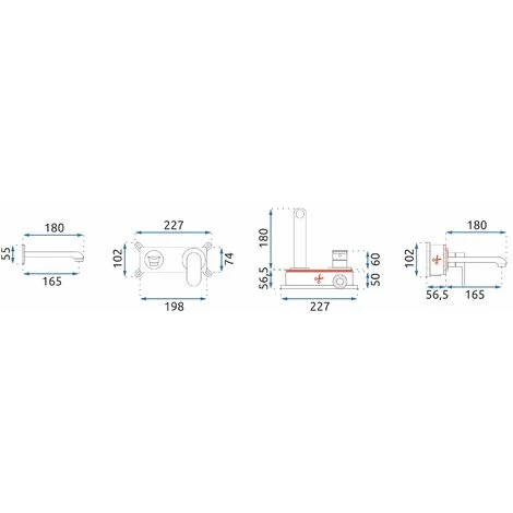 Concealed Basin Faucet Rea Hyper Gold + Box 6 Concealed Basin Faucet Rea Hyper Gold + Box - Image 4