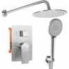 Concealed Shower Set Rea Verso Brush Nickel + Box 2 Concealed Shower Set Rea Verso Brush Nickel + Box -Comfort Bathroom Store 87085036 1