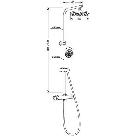 Complete Overhead Shower System PERFECT NEO Chrome CORNAT 7 Complete Overhead Shower System PERFECT NEO Chrome CORNAT - Image 5