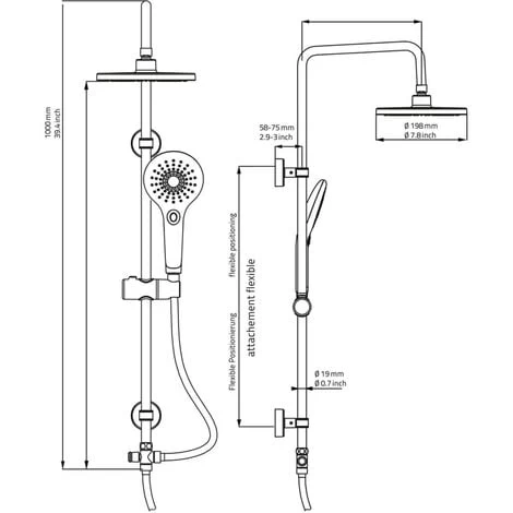 Rainshower Set With Massaging Showerhead Bahamas Chrome 91440 RIDDER 5 Rainshower Set With Massaging Showerhead Bahamas Chrome 91440 RIDDER - Image 3