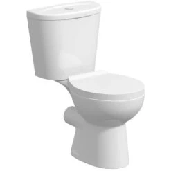 Essentials Close Coupled Toilet Ceramic Toilet Bathroom & Soft Close Seat 9 Essentials Close Coupled Toilet Ceramic Toilet Bathroom & Soft Close Seat -Comfort Bathroom Store 8755451 4