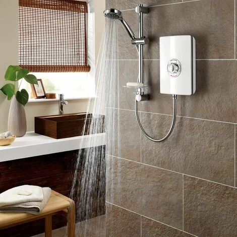 Triton Aspirante Electric Shower 9.5kW White Gloss 3 Spray Modern 4 Triton Aspirante Electric Shower 9.5kW White Gloss 3 Spray Modern - Image 2