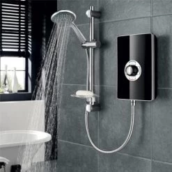 Triton Aspirante 9.5kW Electric Shower Modern Black Gloss 5 Spray 8 Triton Aspirante 9.5kW Electric Shower Modern Black Gloss 5 Spray -Comfort Bathroom Store 8755466 2