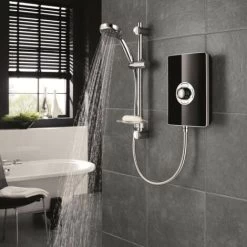 Triton Aspirante 9.5kW Electric Shower Modern Black Gloss 5 Spray 10 Triton Aspirante 9.5kW Electric Shower Modern Black Gloss 5 Spray -Comfort Bathroom Store 8755466 4