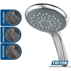 Triton Aspirante 9.5kW Electric Shower Modern Black Gloss 5 Spray 11 Triton Aspirante 9.5kW Electric Shower Modern Black Gloss 5 Spray -Comfort Bathroom Store 8755466 5