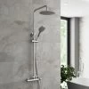 Bathroom Shower Mixer Thermostatic Set Twin Head Chrome Round Set -Comfort Bathroom Store 8755477 1