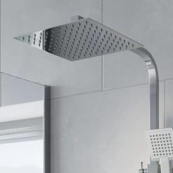 Thermostatic Shower Mixer Square Chrome Bathroom Twin Head Set -Comfort Bathroom Store 8755478 3