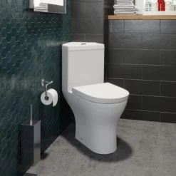 Bathroom Corner Toilet Close Coupled Space Saving Soft Close Seat