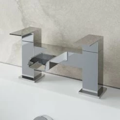 Waterfall Bathroom Basin Mono Mixer Tap Bath Mixer Tap Set Chrome Lever Modern -Comfort Bathroom Store 8755926 3
