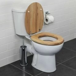 Croydex Flexi-Fix Rutland Solid Wood Toilet Seat Oak -Comfort Bathroom Store 8755944 4