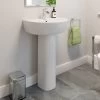 Affine Bordeaux Full Pedestal Bathroom Sink
