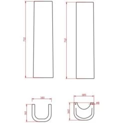Affine Bordeaux Full Pedestal Bathroom Sink -Comfort Bathroom Store 8756002 5
