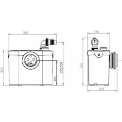 Saniflo Sanitop Up Macerator Pump - 6002 -Comfort Bathroom Store 8756011 5