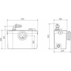 Saniflo Sanipro Up Macerator Pump - 6006 -Comfort Bathroom Store 8756019 5