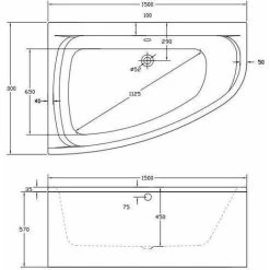 Affine Operette Corner Bath Left Hand With Panel 9 Affine Operette Corner Bath Left Hand With Panel -Comfort Bathroom Store 8756316 4