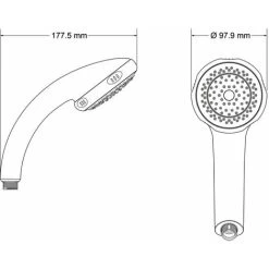 Mira Logic Adjustable Mode Shower Head Chrome 7 Mira Logic Adjustable Mode Shower Head Chrome -Comfort Bathroom Store 8756605 3