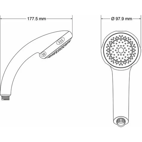 Mira Logic Adjustable Mode Shower Head Chrome 5 Mira Logic Adjustable Mode Shower Head Chrome - Image 3