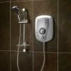 Triton T100xr Electric Shower 8.5kW White & Chrome -Comfort Bathroom Store 8756690 1