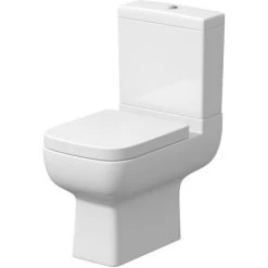 Close Coupled Toilet WC Modern Square Ceramic Soft Close Seat Pan -Comfort Bathroom Store 8756722 4