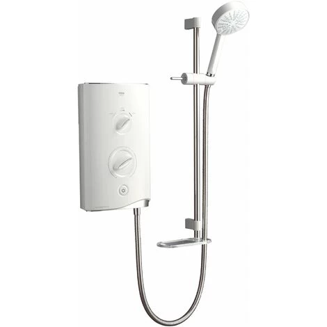 Mira Sport Thermostatic Electric Shower 9.8kW White & Chrome 3 Mira Sport Thermostatic Electric Shower 9.8kW White & Chrome