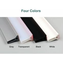 Collapsible Shower Barrier And Water Dam Retention System And Keeps Water Inside The Threshold - 1M Black -Comfort Bathroom Store 87596403 2