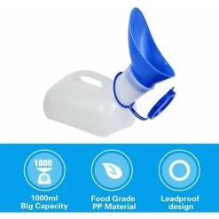 Unisex Car Urinal, Toliet Urinal For Men And Women, Pee Bedpans Bottles, With Lid And Funnel, Plastic Box For Car, Old Man, Child For Camping Or -Comfort Bathroom Store 87605783 2