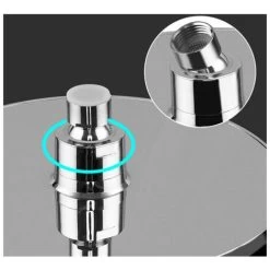 Overhead Shower, 8 Inch High Pressure Shower Head, Adjustable Angle And Anti-collocge Silicone Nozzles -Comfort Bathroom Store 87612319 2