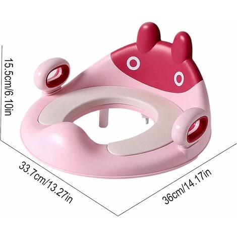 Children's Toilet Reducer, Baby Toilet Seat, Toddler Toilet Reducer With Cushion Grip And Back Trainer, Non-Slip Design, Round And Oval Toilets 4 Children's Toilet Reducer, Baby Toilet Seat, Toddler Toilet Reducer With Cushion Grip And Back Trainer, Non-Slip Design, Round And Oval Toilets - Image 2
