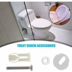 Toilet Expansion Screws Toilet Seat Fixing Screws Toilet Seat Screw Fixing With Screws Replacement Parts For Fits Most Toilets,Easy Assembly(White)8PCS -Comfort Bathroom Store 87646163 4