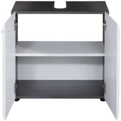 Sink Vanity Unit Line White And Smokey Silver Trendteam -Comfort Bathroom Store 87874066 5