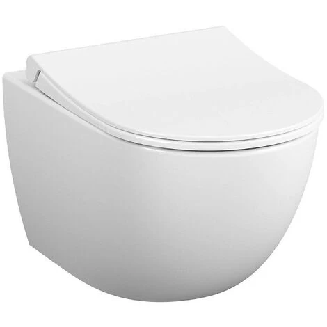 Vitra Sento SmoothFlush Rimless Toilet With Softclose Seat, White (7848-003-6147) 3 Vitra Sento SmoothFlush Rimless Toilet With Softclose Seat, White (7848-003-6147)