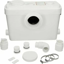 Flo-Force Ultra Sanitary Macerator Bath Sink Shower Waste Pump White 3 Inlets