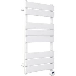 WarmeHaus Juva Flat Panel Dual Fuel Electric Thermostatic Heated Towel Rail Radiator 800x450mm White With 300W LCD White Electric Element 10 WarmeHaus Juva Flat Panel Dual Fuel Electric Thermostatic Heated Towel Rail Radiator 800x450mm White With 300W LCD White Electric Element -Comfort Bathroom Store 8828898 4