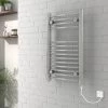 WarmeHaus Vienna Curved Electric Heated Towel Rail 150W - 700x400mm - Chrome -Comfort Bathroom Store 8828916 1