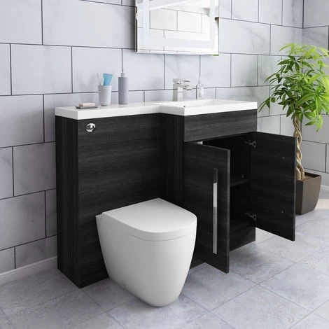 Calm Grey Right Hand Combination Vanity Unit Set With Cordoba Toilet 5 Calm Grey Right Hand Combination Vanity Unit Set With Cordoba Toilet - Image 3