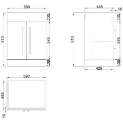 Calm Walnut Right Hand Combination Vanity Unit Set With Cordoba Toilet -Comfort Bathroom Store 8828996 5