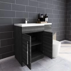 Calm Grey Left Hand Combination Vanity Unit Set With Cordoba Toilet 9 Calm Grey Left Hand Combination Vanity Unit Set With Cordoba Toilet -Comfort Bathroom Store 8829005 3