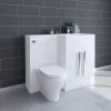 Calm White Right Hand Combination Vanity Unit Set With Cordoba Toilet -Comfort Bathroom Store 8829012 1