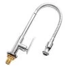 Flexible Single Lever Kitchen Sink Faucet Sink Faucet Single Tube Cold Water Basin Faucets Vanity Vessel Faucets Deck Mount Chrome Finish -Comfort Bathroom Store 88294906 1