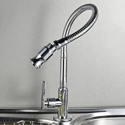 Flexible Single Lever Kitchen Sink Faucet Sink Faucet Single Tube Cold Water Basin Faucets Vanity Vessel Faucets Deck Mount Chrome Finish -Comfort Bathroom Store 88294906 4