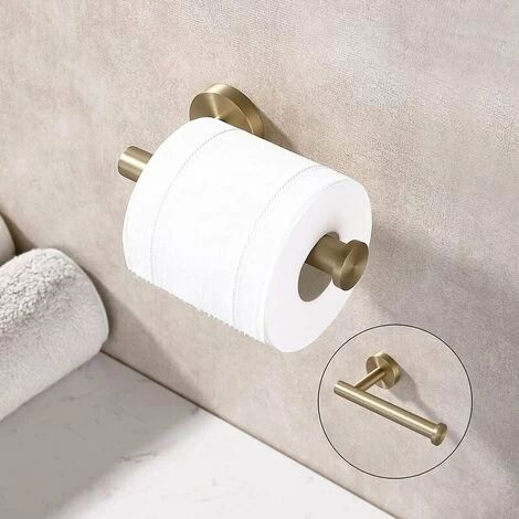 Toilet Paper Holder SUS304 Stainless Steel Brushed Gold Toilet Paper Holder, Modern Round Toilet Roll Holder, Wall Mount, 5 Inch Bathroom Toilet Roll Dispenser TP Holder For Kitchen Bathroom 4 Toilet Paper Holder SUS304 Stainless Steel Brushed Gold Toilet Paper Holder, Modern Round Toilet Roll Holder, Wall Mount, 5 Inch Bathroom Toilet Roll Dispenser TP Holder For Kitchen Bathroom - Image 2