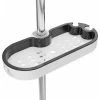 No Drilling Shower Shelf, Adjustable Shower Soap Holder With Buckle And Hook For Shower Rail, Fit 22, 24, 25mm Rail 2 No Drilling Shower Shelf, Adjustable Shower Soap Holder With Buckle And Hook For Shower Rail, Fit 22, 24, 25mm Rail -Comfort Bathroom Store 88295365 1