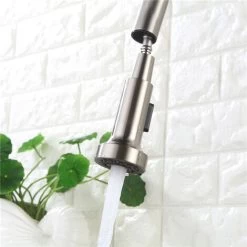 Pull-Out Sink Sprayer With Button Brushed Spray Head 2 Jets For Kitchen Mixer Tap Kitchen Taps -Comfort Bathroom Store 88295632 5