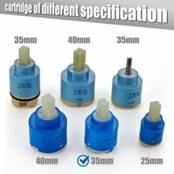 Ceramic Faucet Cartridge For Single Handle Valve Replacement 35MM -Comfort Bathroom Store 88297368 4