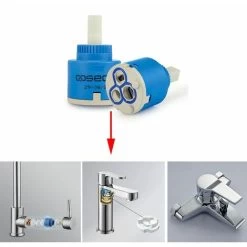 Ceramic Faucet Cartridge For Single Handle Valve Replacement 35MM -Comfort Bathroom Store 88297368 5